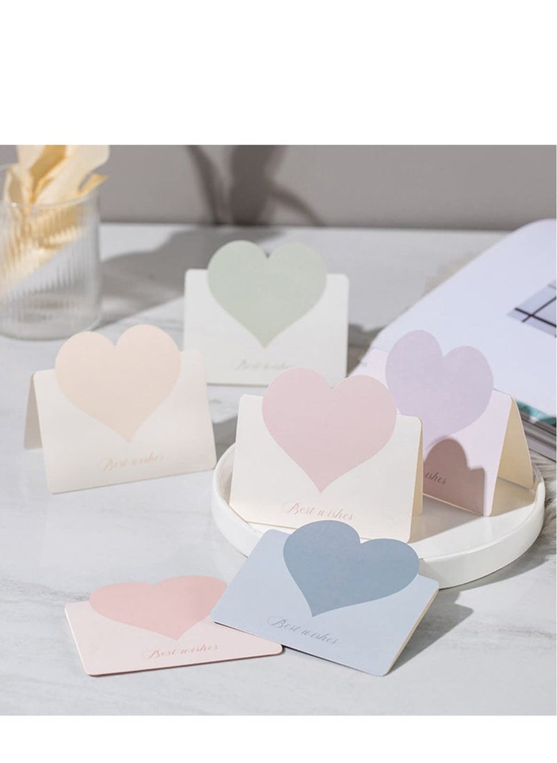 Foldable Love Heart Greeting Cards, VAssorted Color Romantic Heart Blank Cards Note Card, Wedding Card Flower Card Birthday Card for all kinds of Greeting Card(30 Pcs) - Image 3
