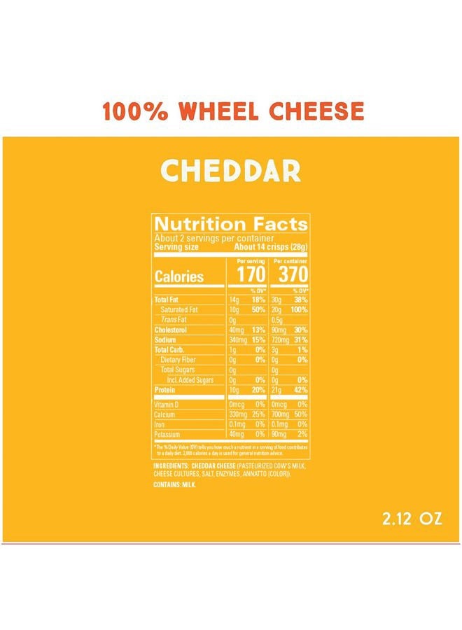 Whisps Cheddar Cheese Crisps | Keto Snack, No Gluten, No Sugar, Low Carb, High Protein | 2.12oz (3 Pack) - Image 3