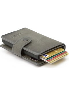 Abess Card Holder Wallet , Luxury Leather (Crazy) Mechanism Card Holder Wallet  - Image 1