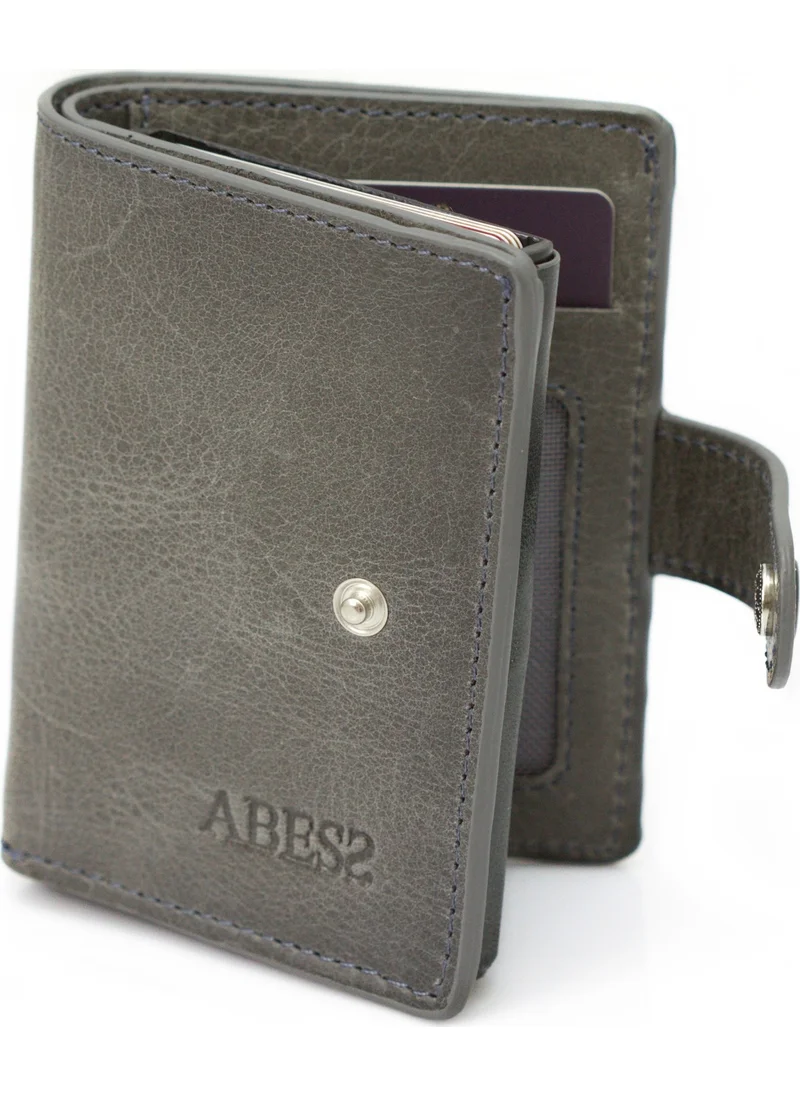 Abess Card Holder Wallet , Luxury Leather (Crazy) Mechanism Card Holder Wallet