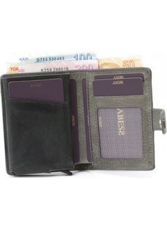 Abess Card Holder Wallet , Luxury Leather (Crazy) Mechanism Card Holder Wallet  - Image 5