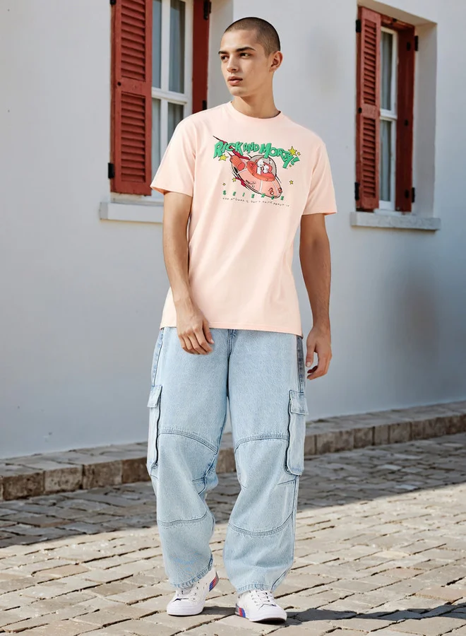 SP Characters Rick and Morty Print Regular Fit T-Shirt