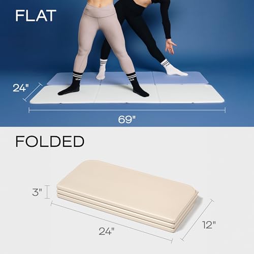 Stakt The Original Foldable Yoga Mat, Premium Foldable Exercise & Workout Mat with Non-Slip Surface, Lightweight Portable for Studio or Home Use, As Seen on Shark Tank - Dune - Image 4
