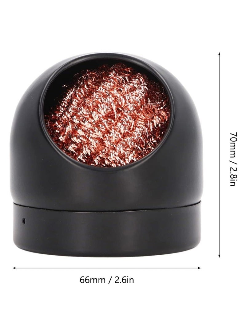 Rubik Soldering Tip Cleaner 3pcs Ball Brass Wire and 1 Metal Base, Welding Solder Iron Head Cleaning - No Water Needed - Image 2