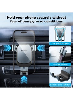 Momax Momax MoVe Universal Easy Car Mount Automatic Gravity Lock - Grey  - Image 5