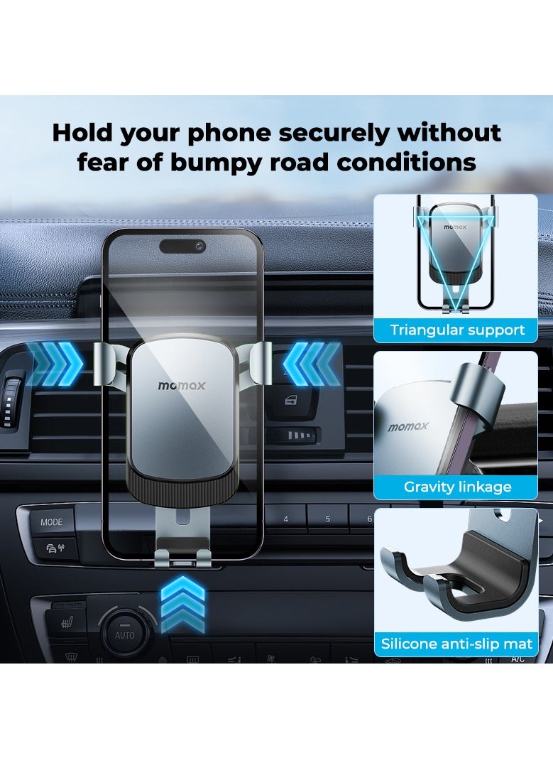 Momax - Momax MoVe Universal Easy Car Mount Automatic Gravity Lock - Grey - Image 1