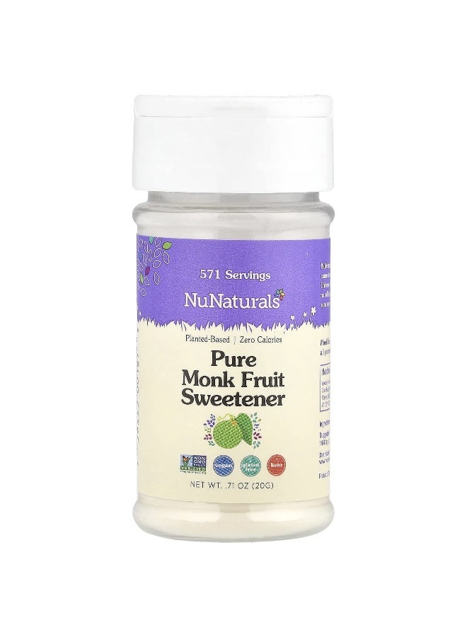 NuNaturals, Pure Monk Fruit Sweetener, 0.71 oz (20 g)