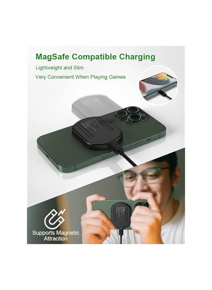 erorex Wireless Fast Charger, 15W Max Fast Mag-Safe Charger, 3 in 1 Adjustable Angle Phone Wireless Magsafe Charging, Compatible with iPhone 15 14 13 12 Series Apple Watch AirPods, Black  - Image 3