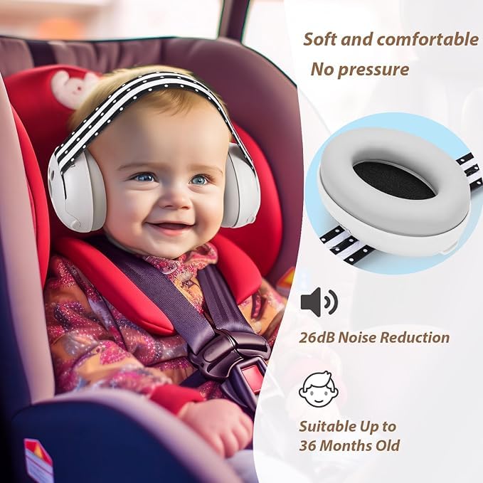 Laudexua Baby Ear Protection, Noise Cancelling Headphones for Babies and Toddlers Up to 36 Months (Black.) - Image 3
