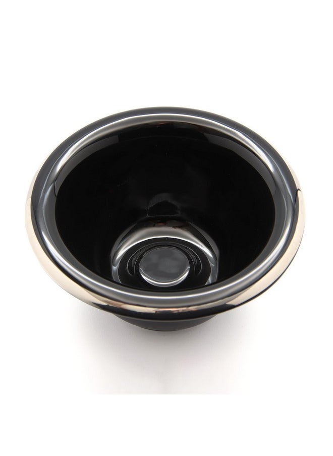 Edwin Jagger Edwin Jagger RN116 Porcelain Shaving Bowl for Men for Shaving Soap or Shaving Cream (Black)  - Image 3
