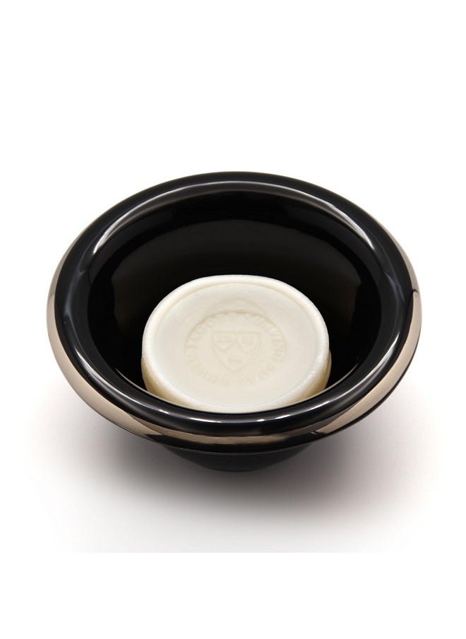 Edwin Jagger Edwin Jagger RN116 Porcelain Shaving Bowl for Men for Shaving Soap or Shaving Cream (Black)  - Image 4