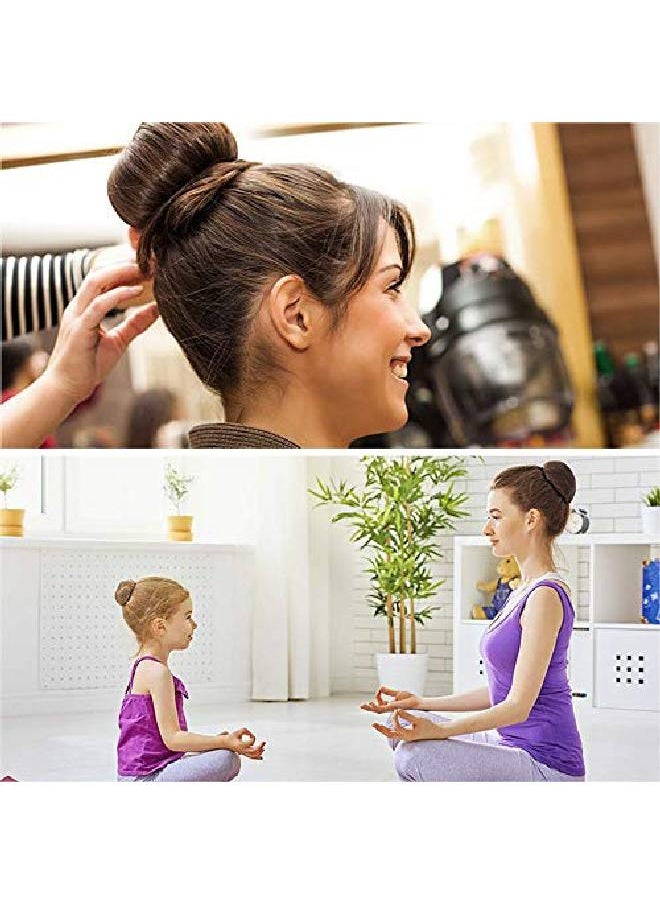NICEMOVIC - Hair Donut Bun Maker Ring Style Bun 2Pcs Chignon Hair Medium Doughnut Shaper For Short And Thin Hair (Medium 3 Inch/Black) - Image 1