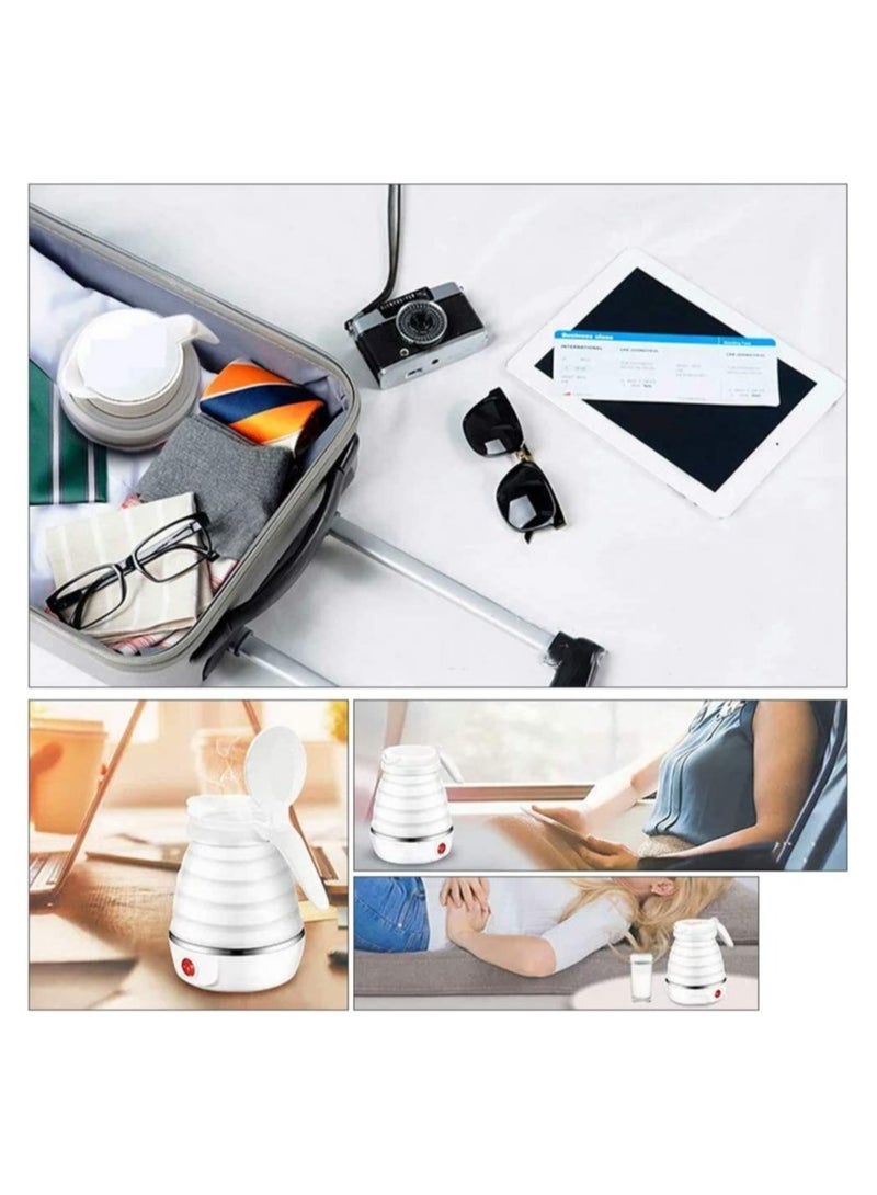 Foldable kettle, Portable Foldable Electric Kettle for Travel Food Grade Silicone Electric Water Heater Collapses with Separable Power Cord Ideal for Hiking Camping and indoor  - Image 5