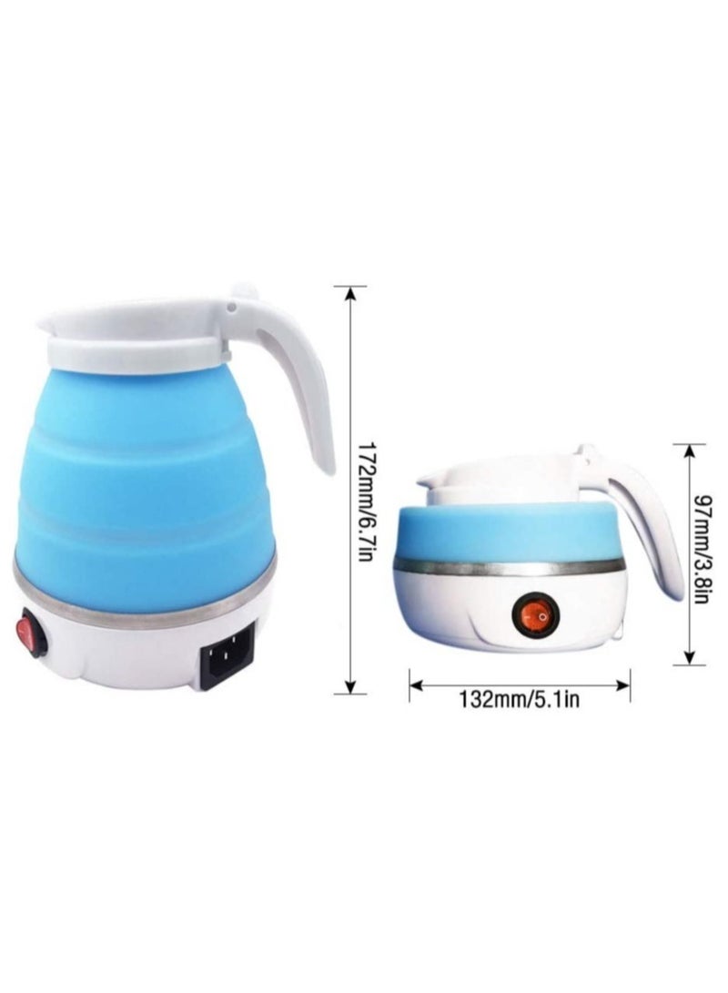 Foldable kettle, Portable Foldable Electric Kettle for Travel Food Grade Silicone Electric Water Heater Collapses with Separable Power Cord Ideal for Hiking Camping and indoor  - Image 2