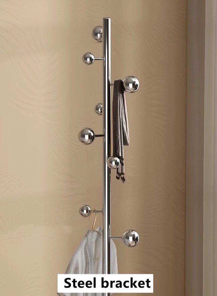 Kutis Metal Coat Rack Clothes Rack Garment Rack Clothing Rack Hangers Freestanding Entryway Coats Hanger Stand Home Hotel Retail Steel Silver/Black 28x172 cm - Image 5