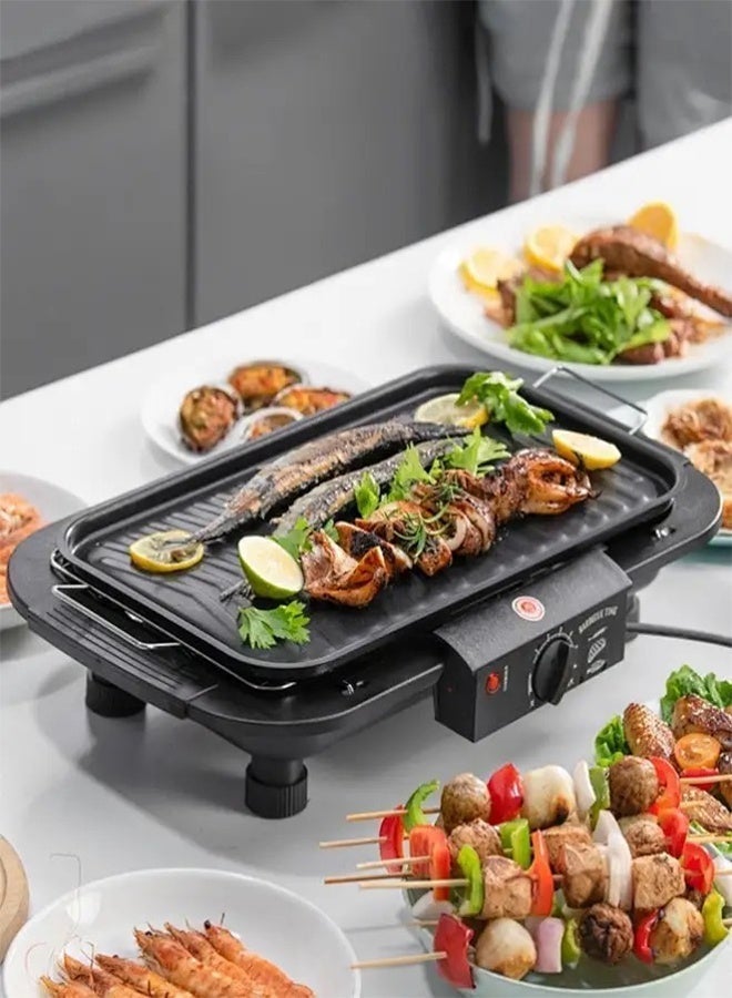 APEX Smokeless Indoor Electric Grill Copper Extra Large Nonstick Table Top Grill Indoor Grilling BBQ with Adjustable Temperature Control - Image 5