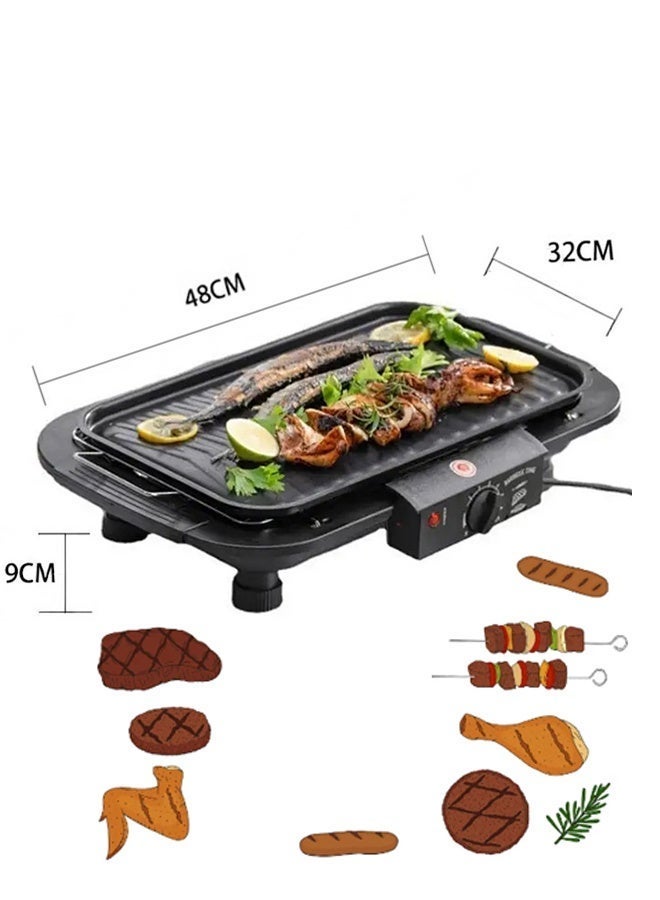 APEX Smokeless Indoor Electric Grill Copper Extra Large Nonstick Table Top Grill Indoor Grilling BBQ with Adjustable Temperature Control - Image 3