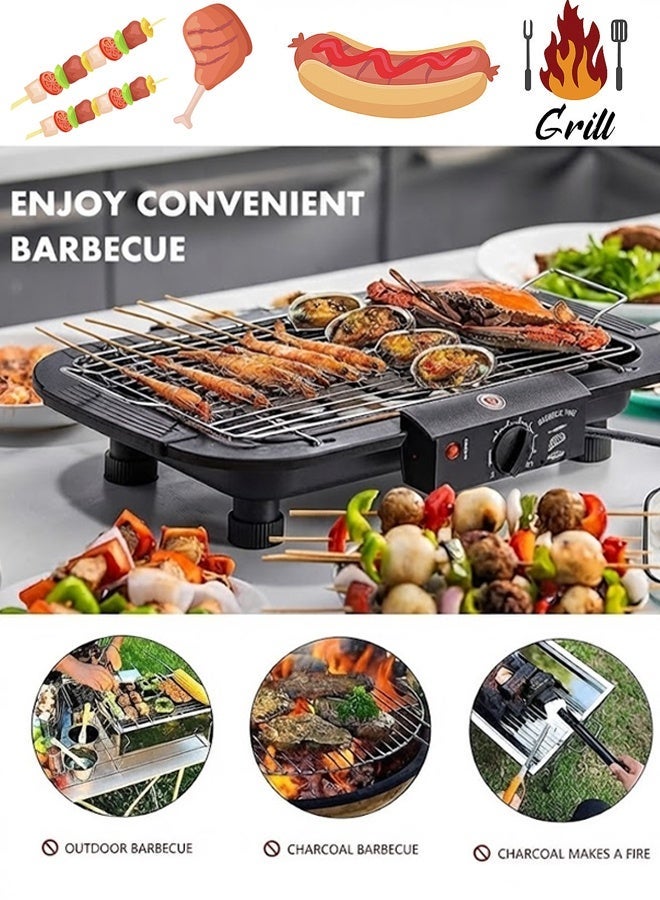 APEX Smokeless Indoor Electric Grill Copper Extra Large Nonstick Table Top Grill Indoor Grilling BBQ with Adjustable Temperature Control - Image 2