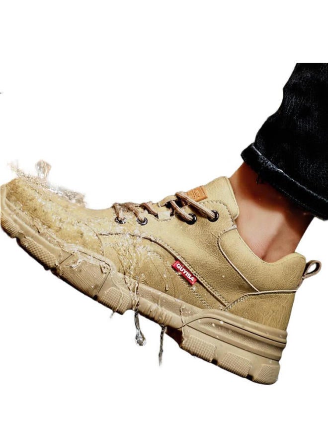 JUNBU Safety Shoes For Men, Summer Breathable Steel Toe Cap, Anti-Smashing, Anti-Puncture, Ultra-Light, Construction Site Functional Work Shoes 1115 Size 38 - Image 2