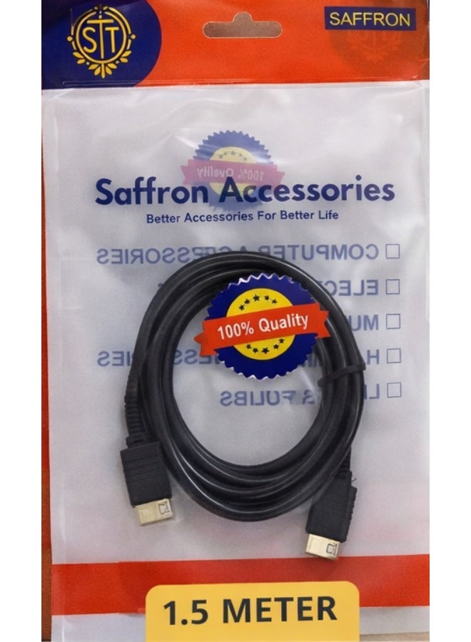 SAFFRON HDMI Cable 1.5 Meter – High Speed – HD Video & Audio – Durable Build - Image 2