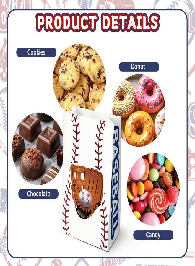 KALEFO 24Pcs Baseball Goodie Bags Strike Game Snack Treat Gift Candy Sports Party Favor Birthday Baby Shower Decorations Theme Supplies - Image 5