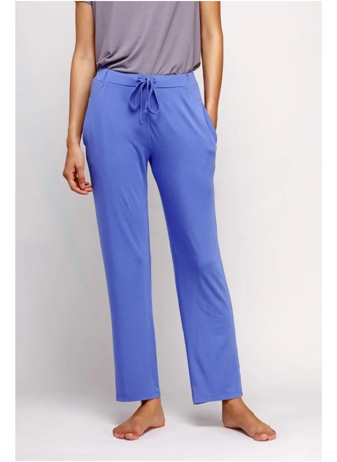 NeceSera Relaxed Blue Straight Lounge Pant