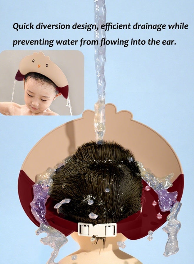 Aissiora Baby Bath Protective Soft Cap Baby shower caps Baby ear protection shampoo cap Children's shower caps with ear protection The girth is adjustable - Image 3
