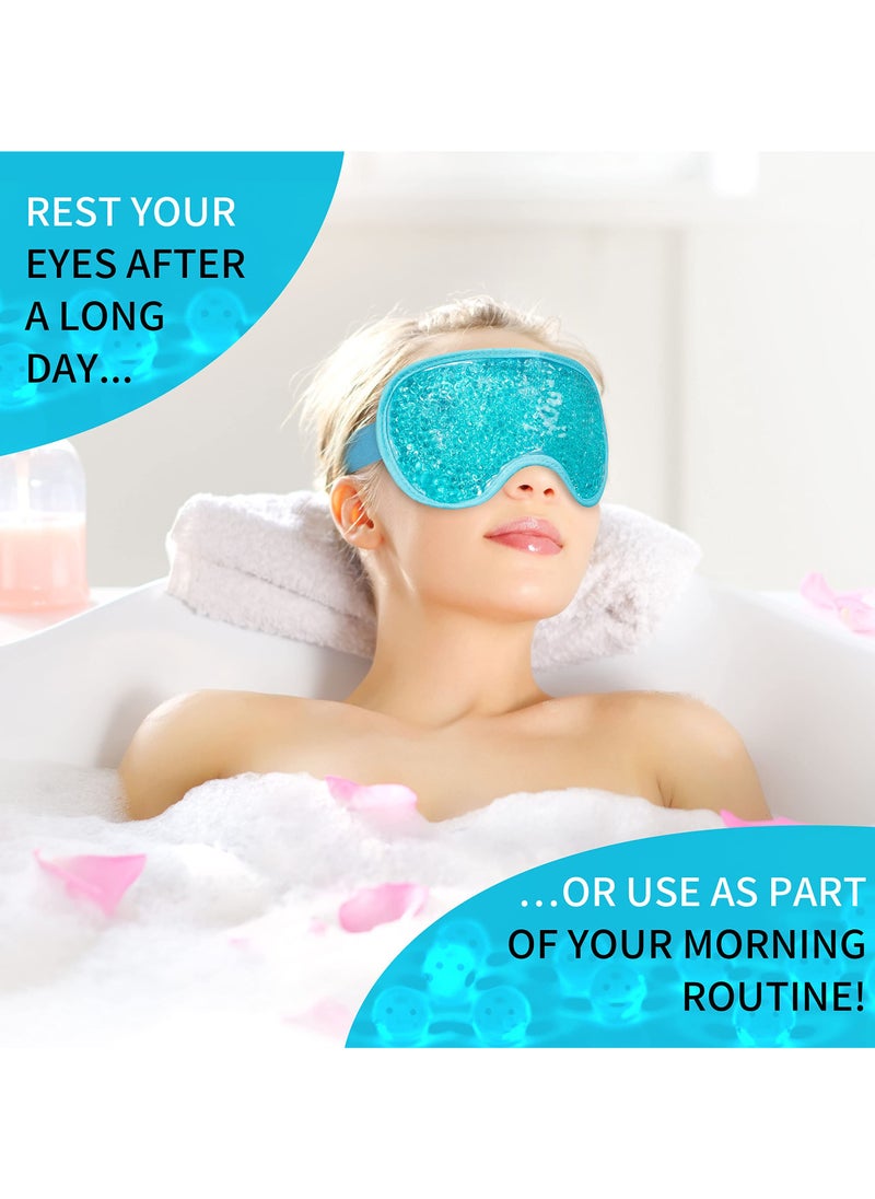 Cooling Eye Mask with Gel Bead, Reusable Cold Compress Ice Pack Sleeping Eye Cooling Pads for After Eyelid Surgery, Puffiness, Puffy Eyes, Headache, Migraine Relief(Blue) - pzsku/Z5E17108FADA32A149FB2Z/45/_/1733809736/d4ef1b06-a666-4f66-8cca-a849acc71306