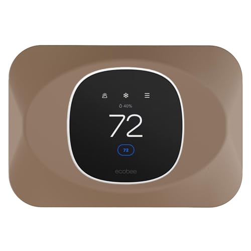 BAOKZZOM Wall Plate Cover Compatible with New 2025 Ecobee Smart Thermostat Essential, Practical Ecobee Thermostat Trim Kit, Programmable WiFi Thermostat Accessory (1, Mocha) - Image 1