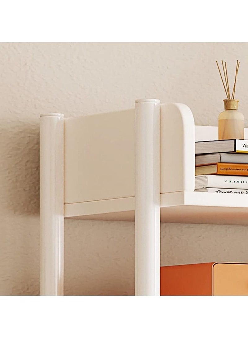 LEDIN - Fashion Bookshelf Floor Living Room Wooden Cabinet Children Picture Book Simple Student Bookcase Bedroom Storage Shelf ( 6 Level) - Image 1