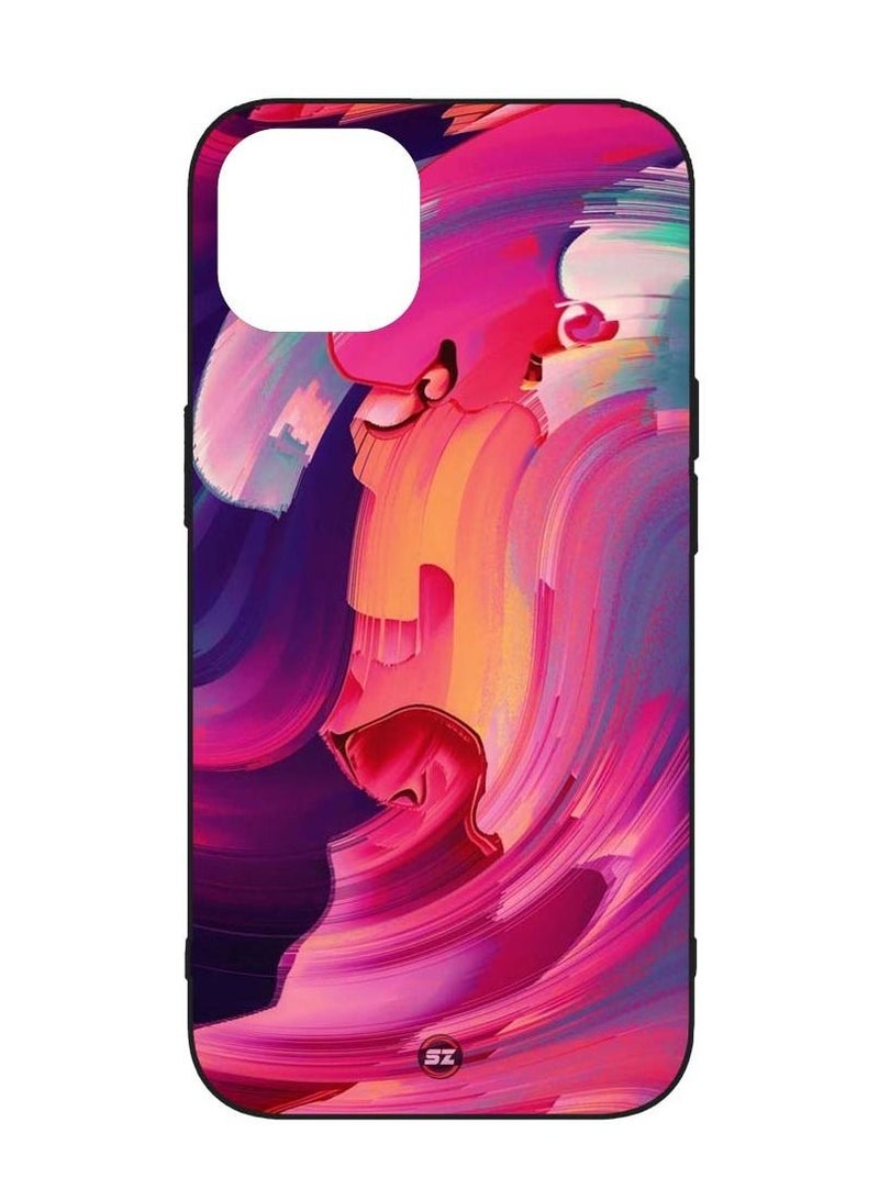Service Zone Protective Printed Mobile Cover 3D Abstract Art Design With Pastal Colours For Apple iPhone 12 Pro 
