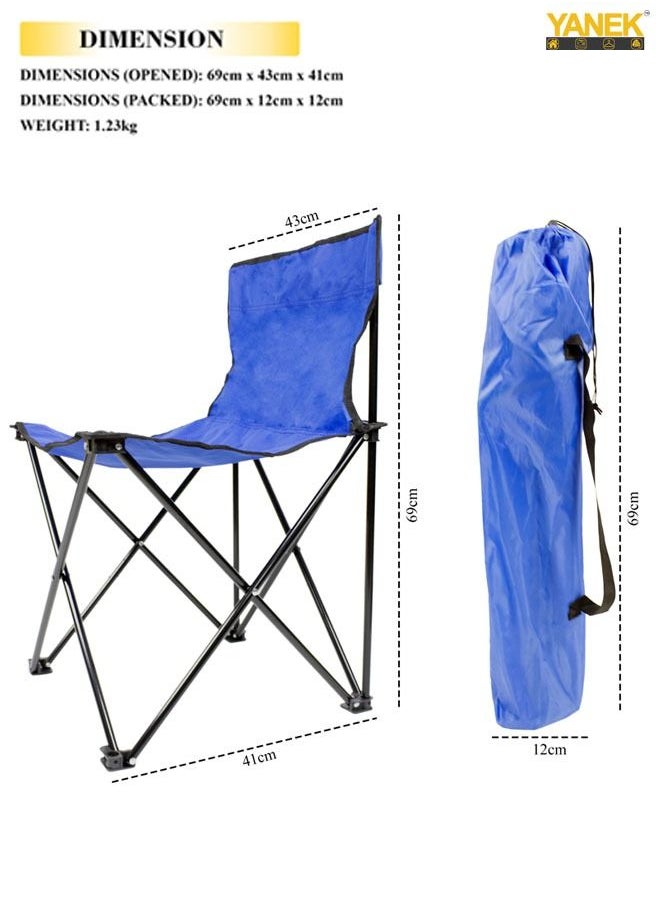 YANEK Foldable Camping and Beach Chair, 41 x 43 x 69 cm  - Image 5