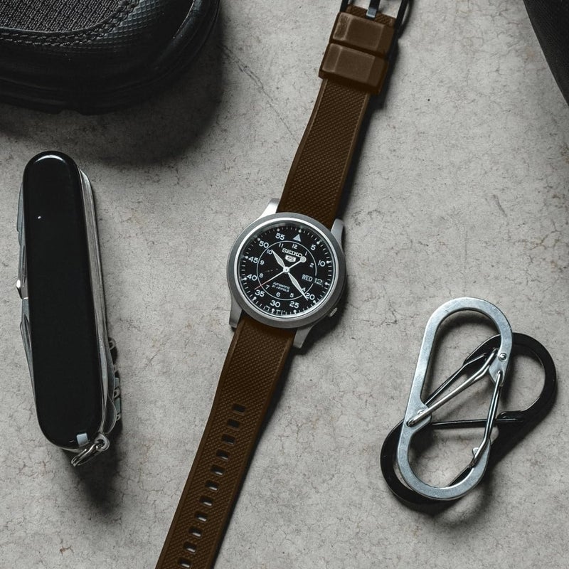 BARTON WATCH BANDS 20mm Brown/Khaki - Elite Silicone Watch Bands - Quick Release - Choose Strap Color & Width - Image 3