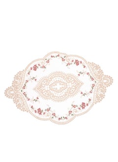 Excefore 2 PCS Retro Lace Placemats, Floral Decor Circle Placemats, Handmade Embroidered Table Mats, Washable Lace Cutwork Placemats  - Image 1