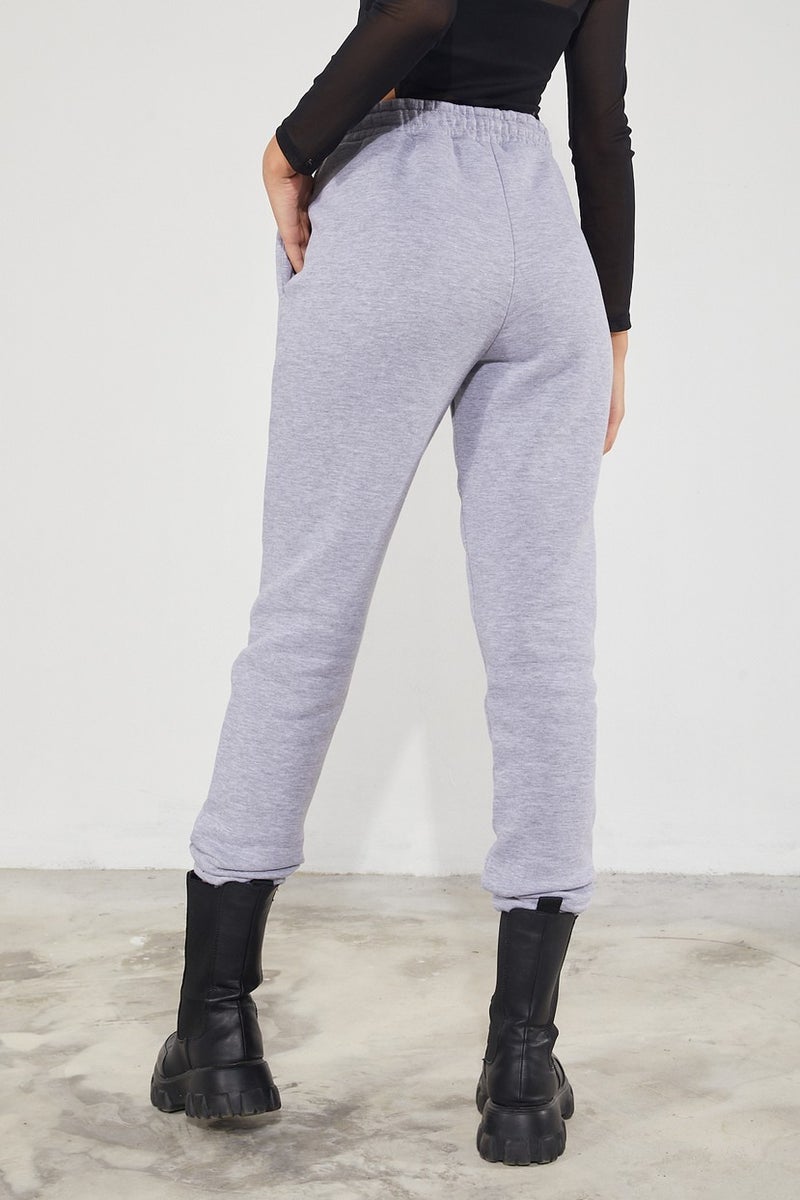 Twenty3 Women's Basic 3 Thread Raised Elastic Legs Thick Jogger Sweatpants  - Image 5