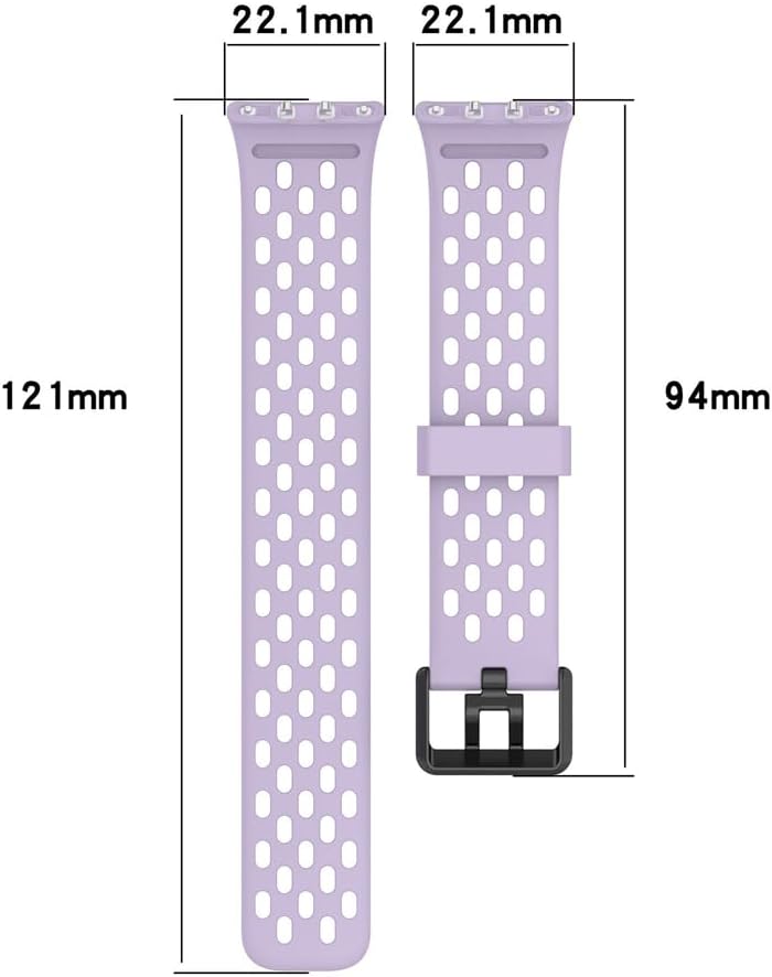 Sport Bands for Samsung, Adjustable Breathable Silicone Strap for Samsung Galaxy Fit 3 SM-R390, Replacement Watch Straps, Compatible for Women and Men, 3PCS - Image 5