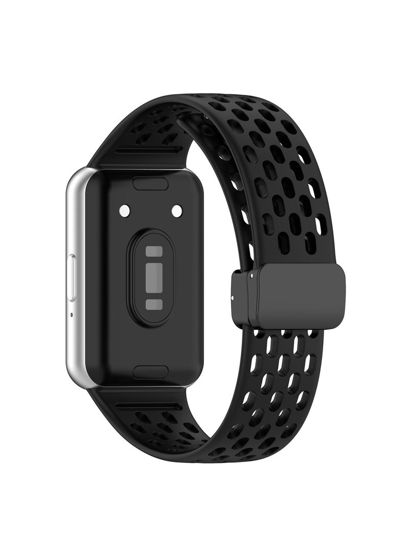 SYOSI Sport Bands for Samsung, Adjustable Breathable Silicone Strap for Samsung Galaxy Fit 3 SM-R390, Replacement Watch Straps, Compatible for Women and Men, 3PCS - Image 4