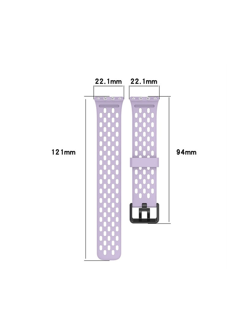 SYOSI Sport Bands for Samsung, Adjustable Breathable Silicone Strap for Samsung Galaxy Fit 3 SM-R390, Replacement Watch Straps, Compatible for Women and Men, 3PCS - Image 5
