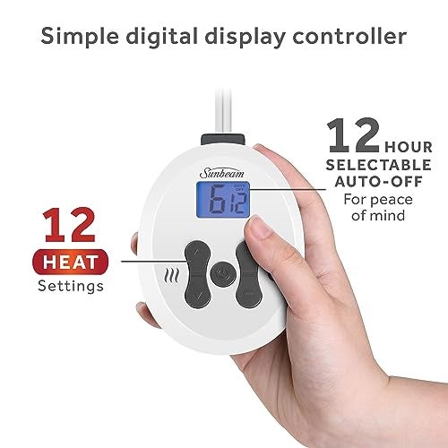 Sunbeam Restful Heated Mattress Pad - Twin, White - Image 5