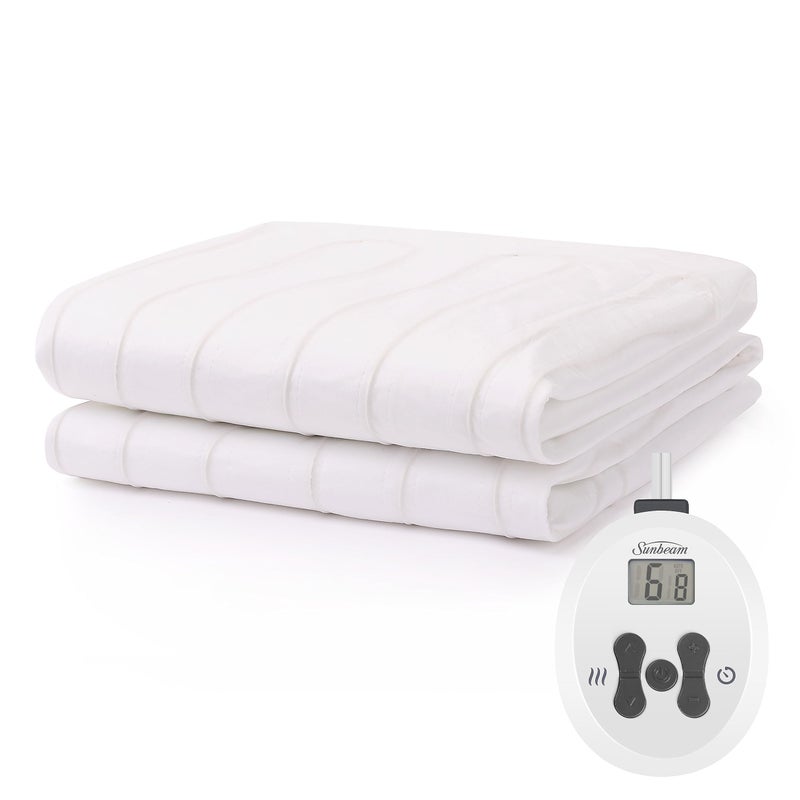 Sunbeam Restful Heated Mattress Pad - Twin, White - Image 3