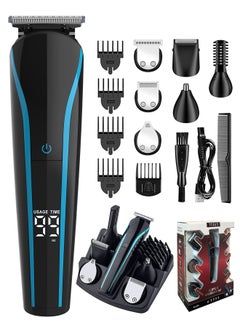 DOSCHER Trimmer for Men, ALL-IN-ONE Beard and Mustache Electric Trimmer Kit, Cordless Body and Nose Hair Razor, USB Rechargeable Beard Clippers for Men, Professional Grooming Set with Stainless Steel Razors  - Image 1