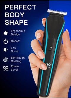 DOSCHER Trimmer for Men, ALL-IN-ONE Beard and Mustache Electric Trimmer Kit, Cordless Body and Nose Hair Razor, USB Rechargeable Beard Clippers for Men, Professional Grooming Set with Stainless Steel Razors  - Image 5