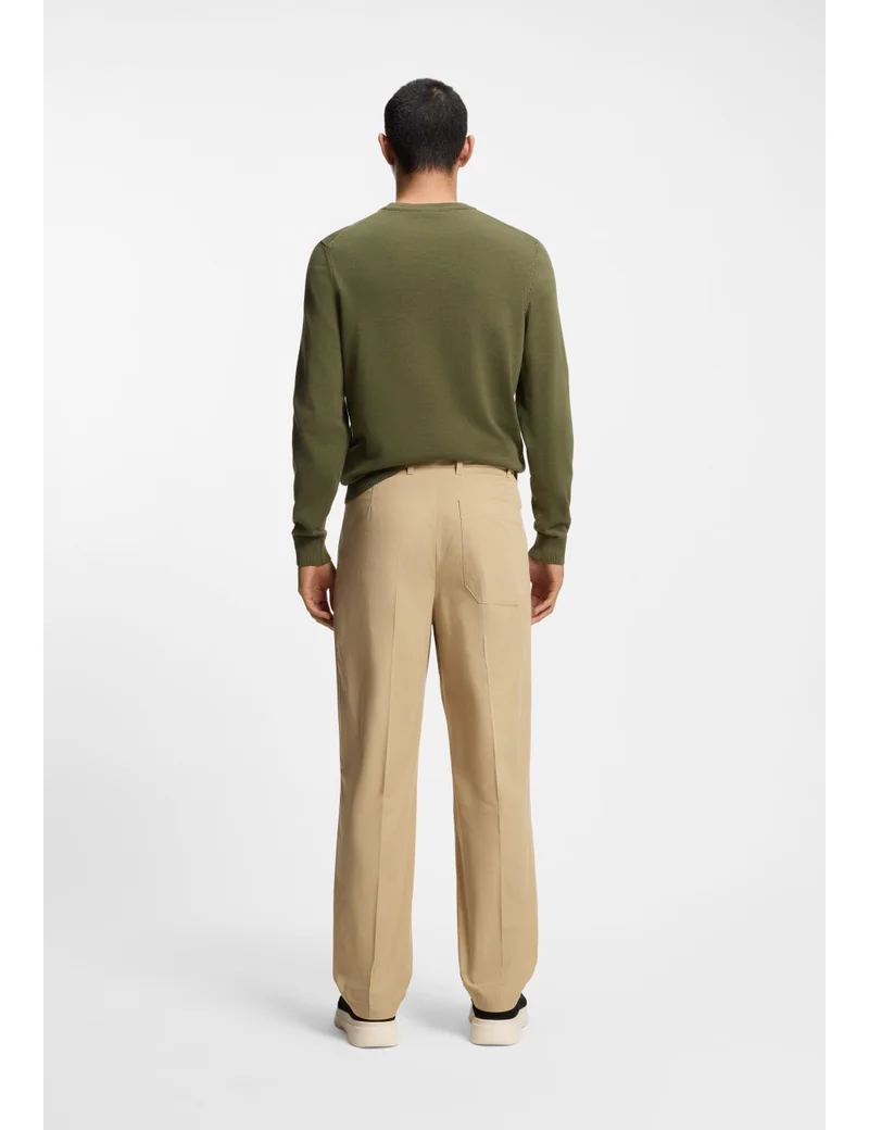 هوجو Straight-leg trousers in paper-touch cotton