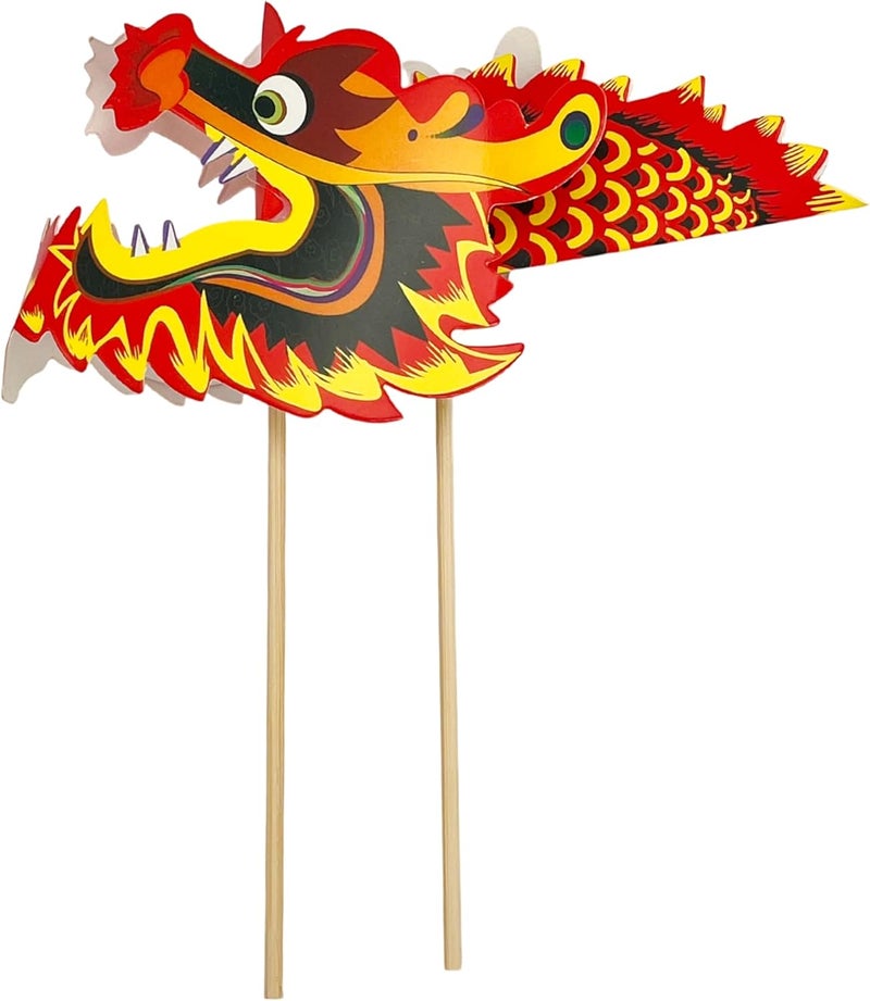 Party Magic 20cm Handheld Dragon Dance Puppet – Mini Chinese New Year Toy for Kids & Cultural Play - Image 2