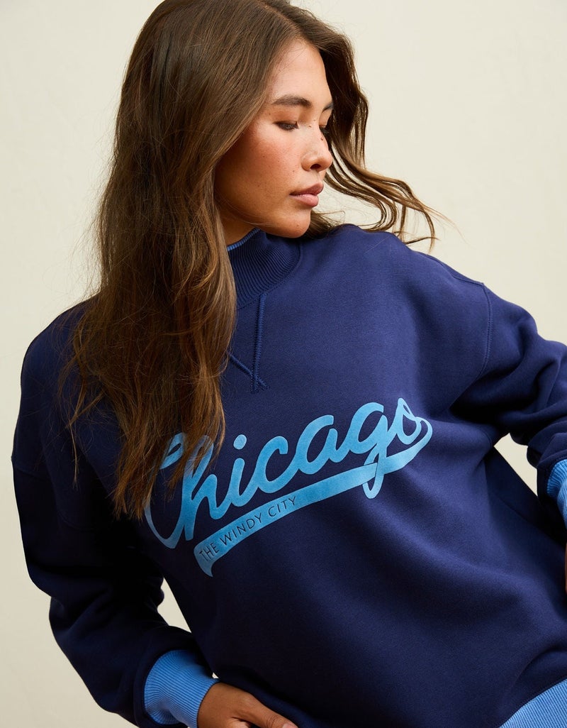American Eagle AE Everyday Luxe Mock Neck Sweatshirt - Image 1