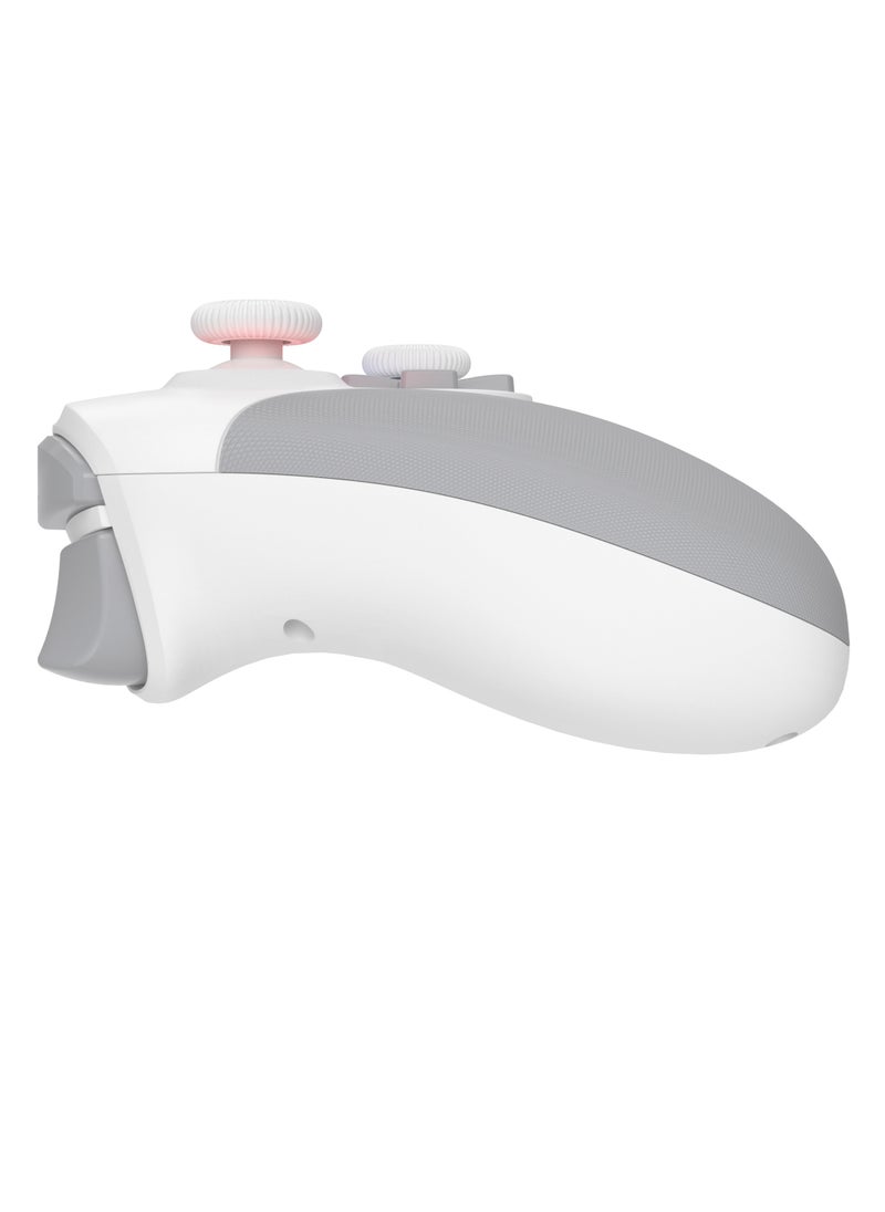 Bloody - 2.4G Wireless/Wired RGB Gaming Controller GPW70, Immersive 3-Level Vibrations, Rechargeable with USB Type-C, Dual Mode Connection, Support Mouse Function in Android, White - Image 1