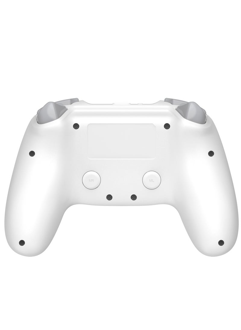 Bloody - 2.4G Wireless/Wired RGB Gaming Controller GPW70, Immersive 3-Level Vibrations, Rechargeable with USB Type-C, Dual Mode Connection, Support Mouse Function in Android, White - Image 1