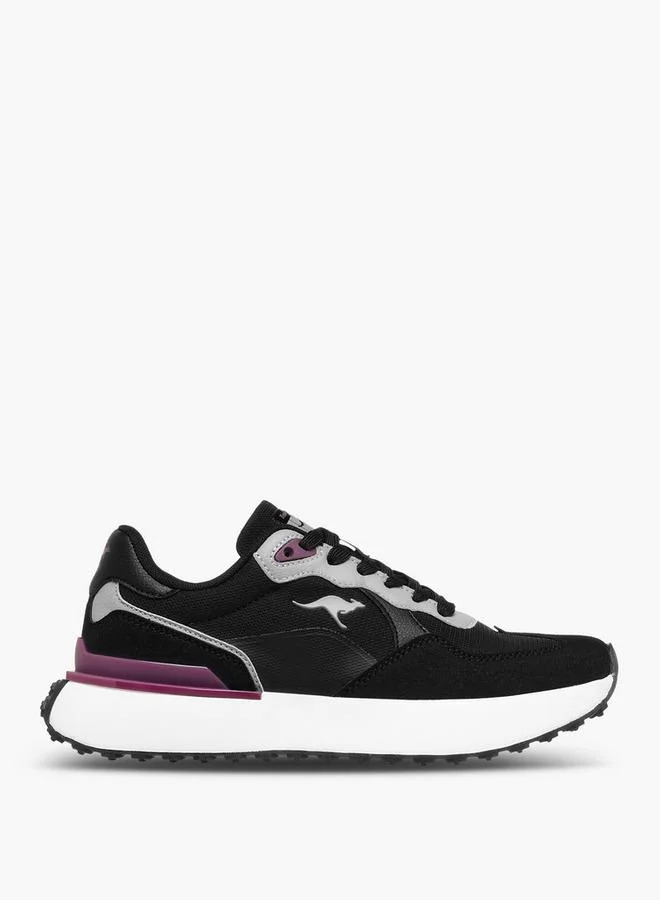 Kangaroos BLACK Women'S Panelled Lace-Up Sports Shoes for Women | Best Price UAE