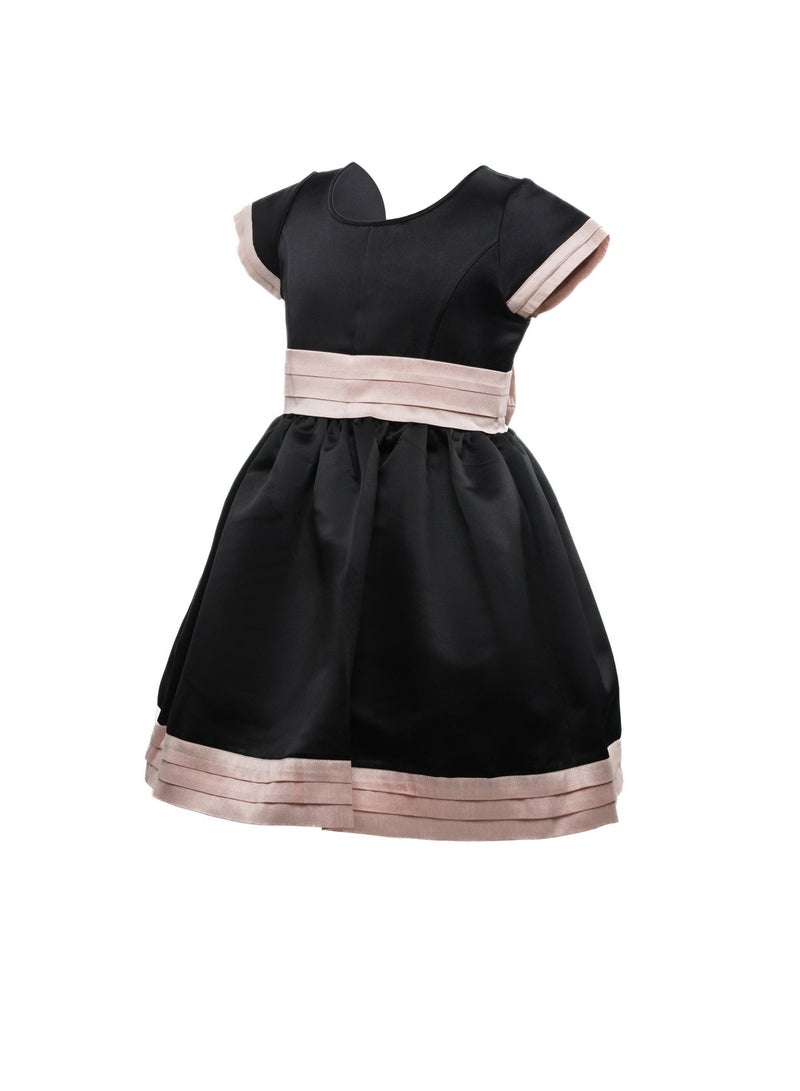 Queen STRIPY BLACKSTRIPY BLACK Girls Party Dress, Princess Dress Party Wear Wedding Evening Formal Pageant Dance Gown for Birthday Kid Girls Elegant - Image 3