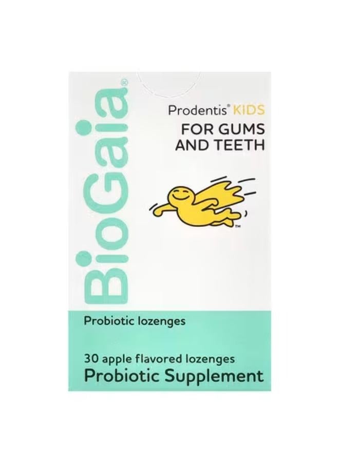 BioGaia Prodentis Kids, For Gums and Teeth, Probiotic Lozenges, Apple , 30 Lozenges